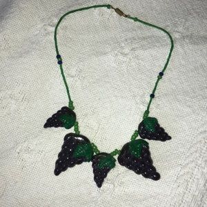 VINTAGE HANDCRAFTED GRAPES NECKLACE